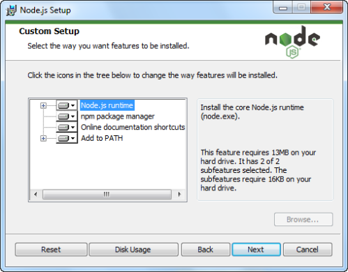 Durante el proceso de instalación de Node.js, el sistema instala automáticamente NPM y agrega las rutas a la variable de entorno PATH